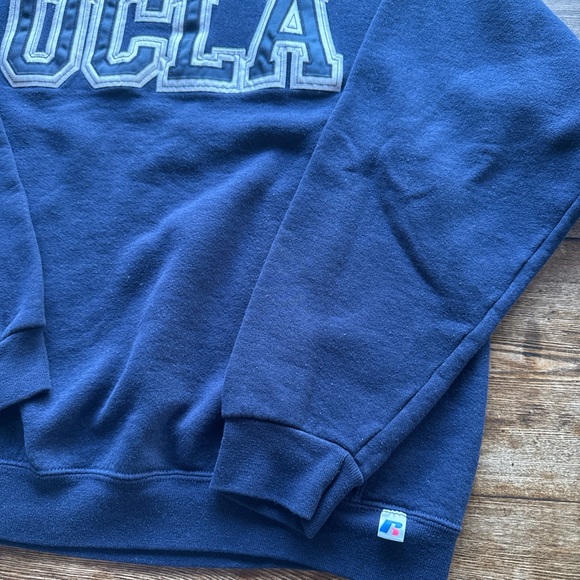 UCLA Navy Blue Men's Russell Sweater - Picture 2 of 6